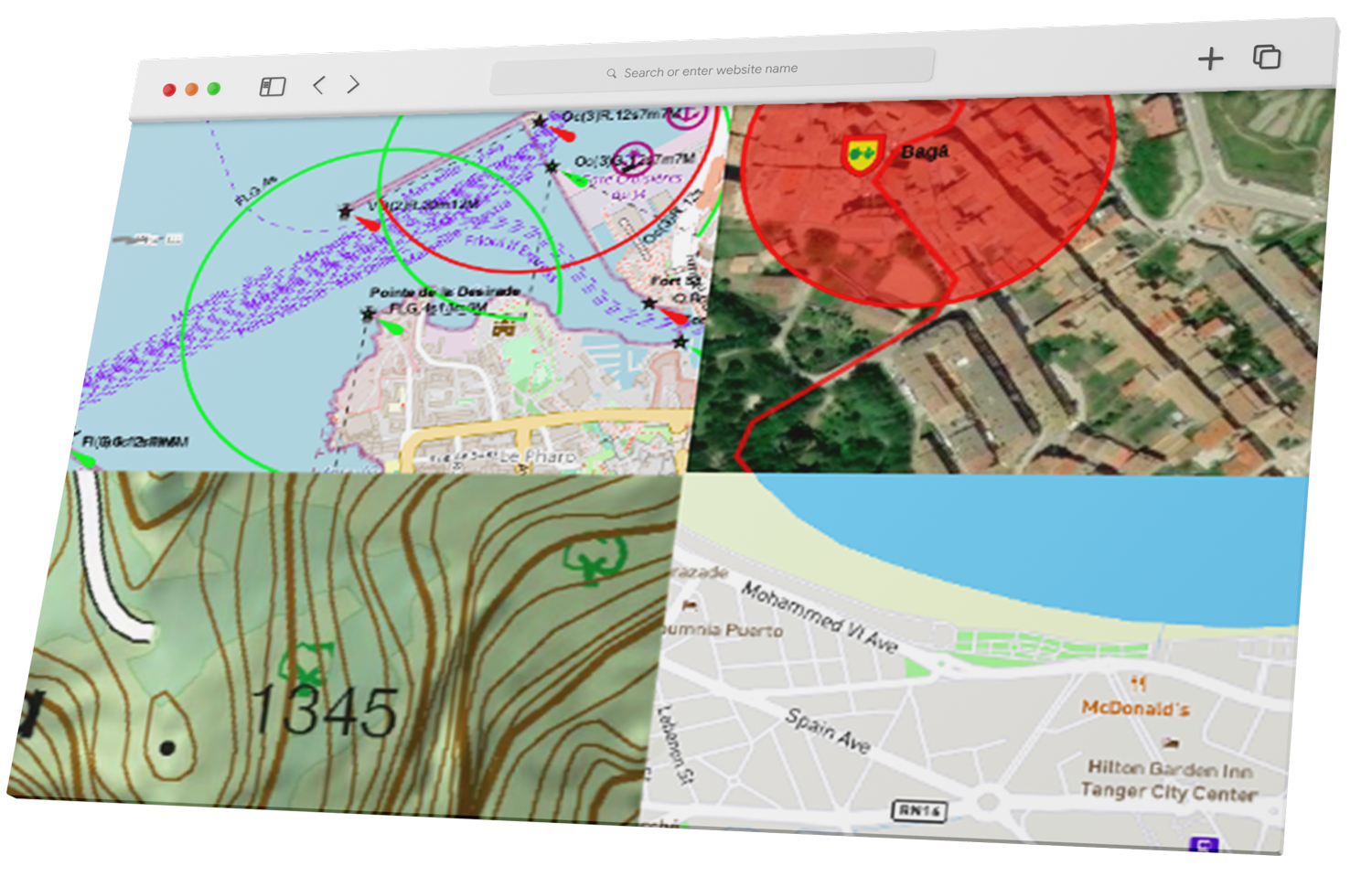 Visualización de mapas en eventos deportivos